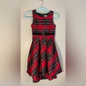 Emily West Girls Plaid Christmas Dress, Size 12, EUC